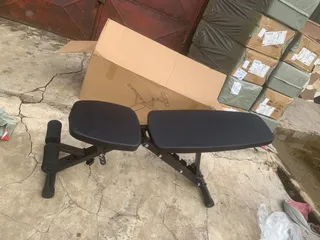Black Adjustable Weight Bench with Padded Seat
