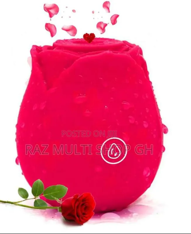Pink Rose-Shaped Personal Device With Single Button 1
