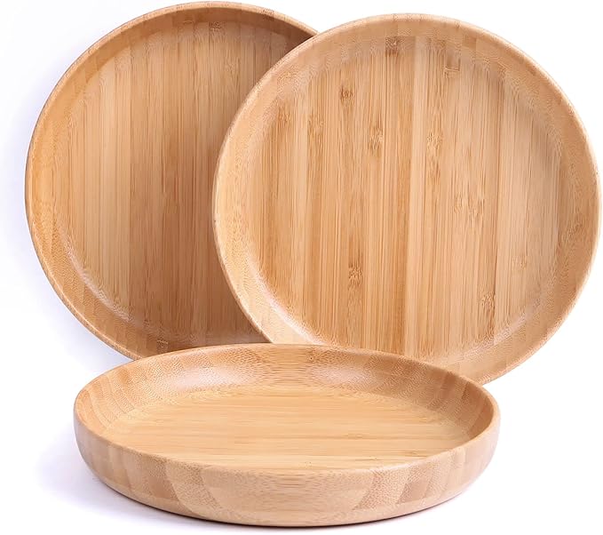 Bamboo Plates 7.5Inch Round Bamboo Plates 2