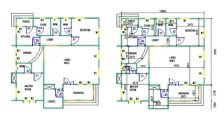 Two bedrooms Self-Contained house plan.
