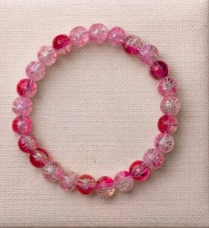 pink crackle bracelet