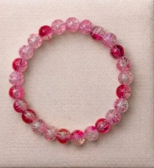 pink crackle bracelet 1
