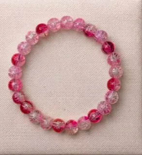 pink crackle bracelet
