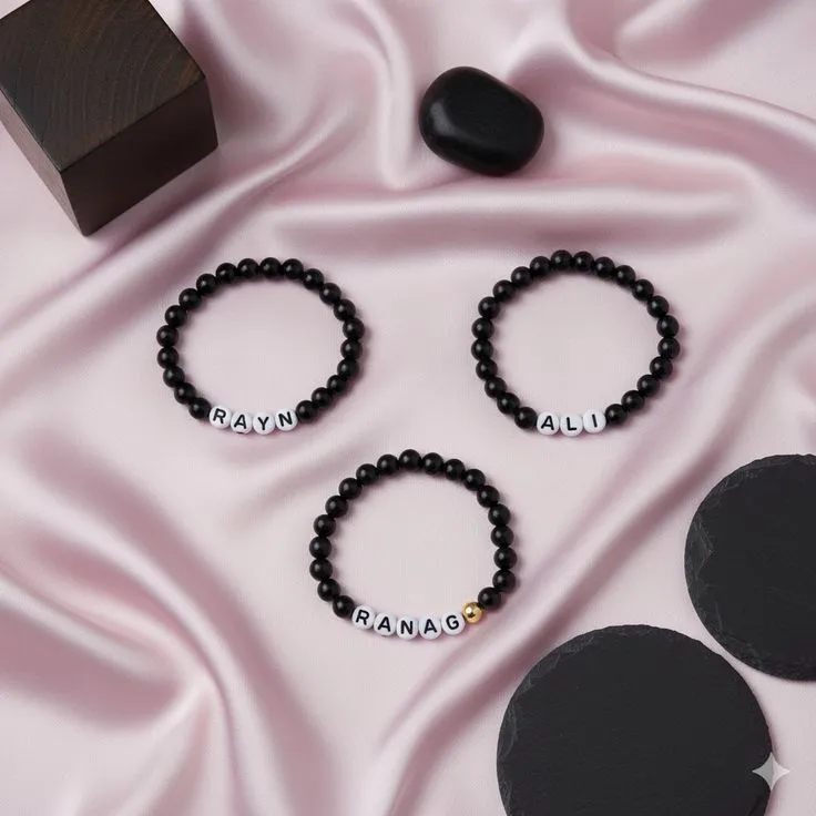 customised black bracelet 1