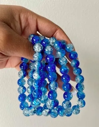 blue crackle bracelet 1