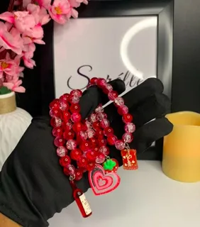 red crackle bracelet