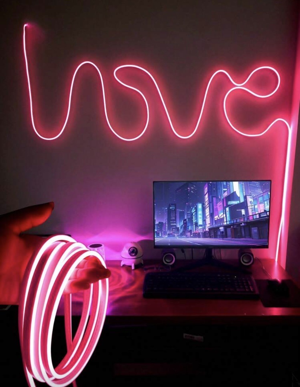 Pink Flexible Neon LED Light Strip 1