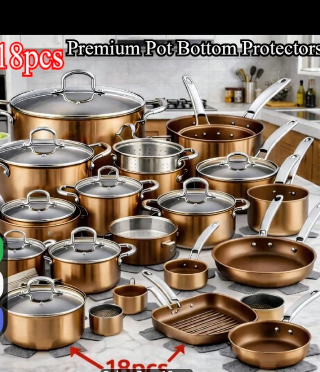 Copper-Toned Cookware Set with Glass Lids and Steamer Insert 3