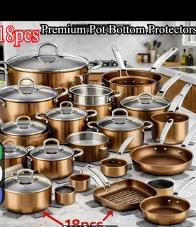 Copper-Toned Cookware Set with Glass Lids and Steamer Insert 3