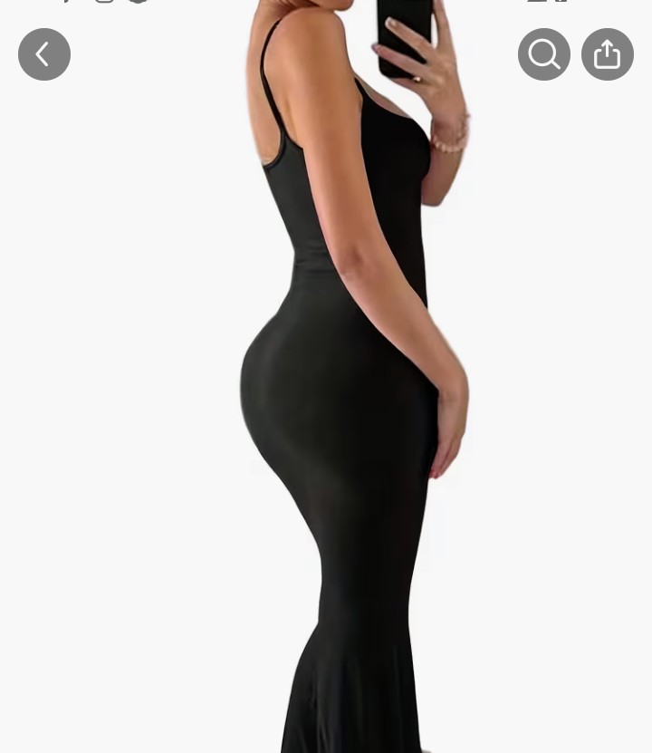 Fitted Black Sleeveless Maxi Dress 1