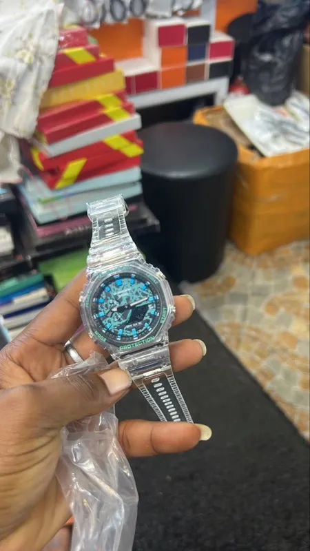 G-Shock Style Transparent Skeleton Watch – Clear Case Edition 1