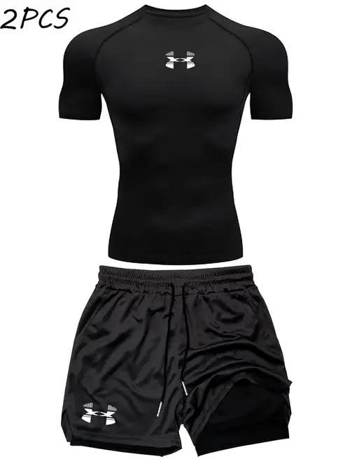 Yoga top and shorts