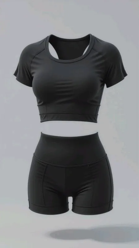 Yoga top and shorts 2